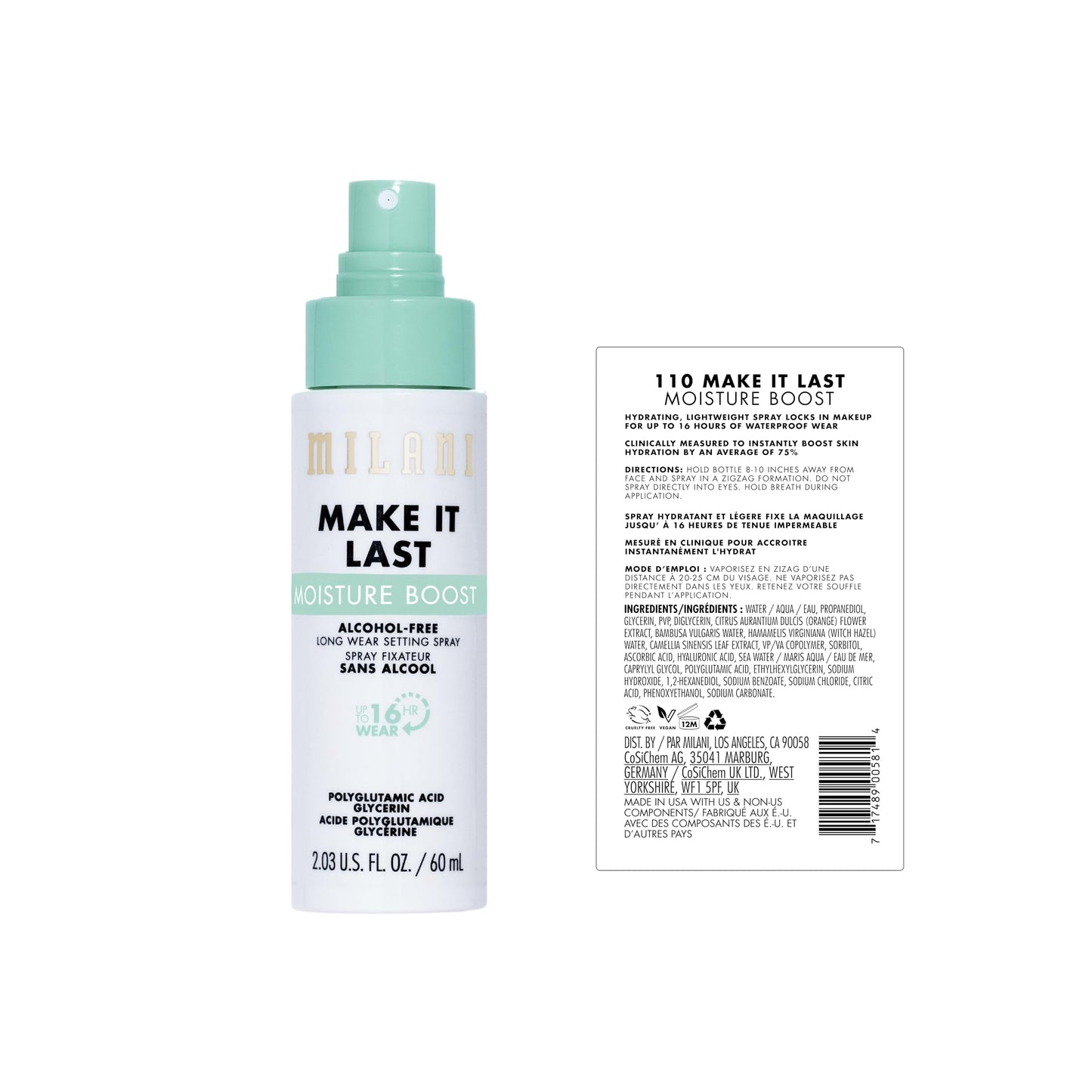 Milani Setting Spray + Primer, Make It Last Original Natural Finish