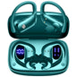 bmani Ear Buds Wireless Earbuds Bluetooth Headphones with 80H Playtime LED Display Case, Over-Ear Hook with Mic, Stereo Sound, Easy Button Controls, Sports Earphones for Running Workout Gym Black