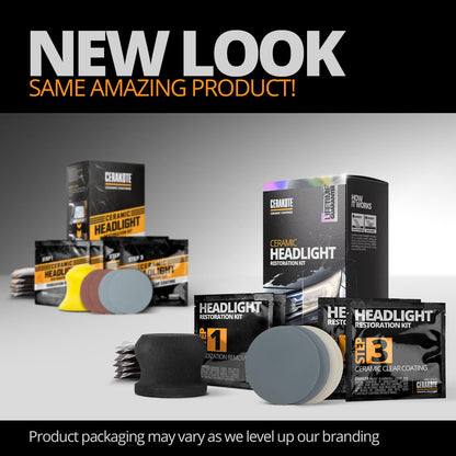CERAKOTE® Ceramic Headlight Restoration Kit, No Power Tools, 10 Wipe Kit
