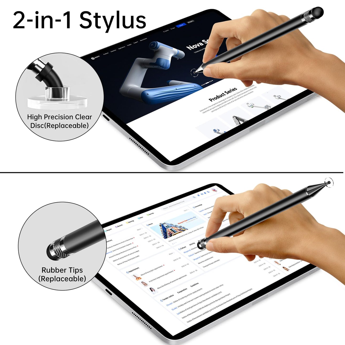 Bopomofo Stylus(5 Pcs),2-in-1 Stylus Pen for Touchscreen,Stylus Pen