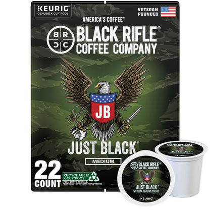 Black Rifle Coffee Medium Roast K Cup Coffee Just Black 32 Count
