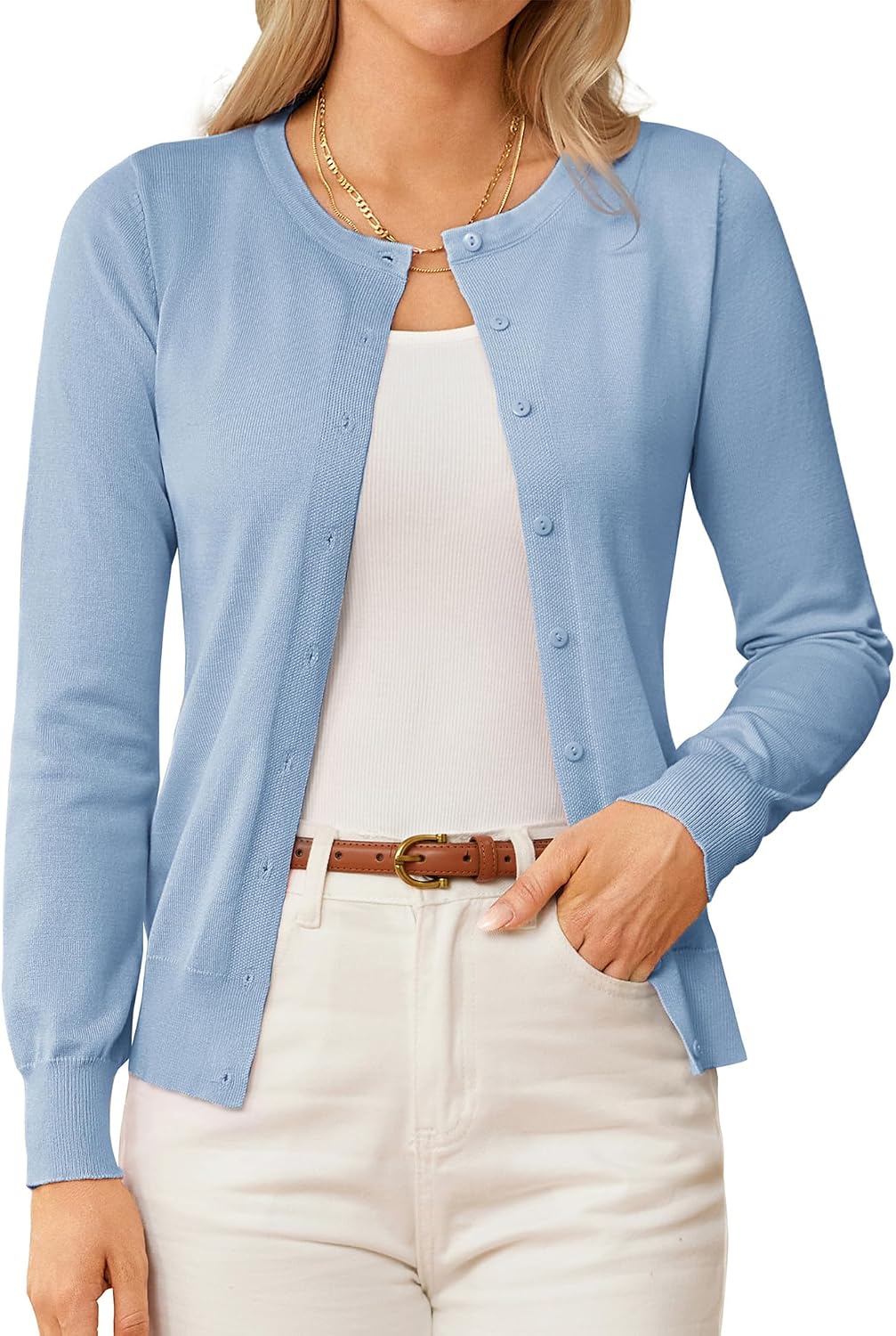 GRACE KARIN Knit Cardigan Sweaters for Women Lightweight Fall Outfits 2026