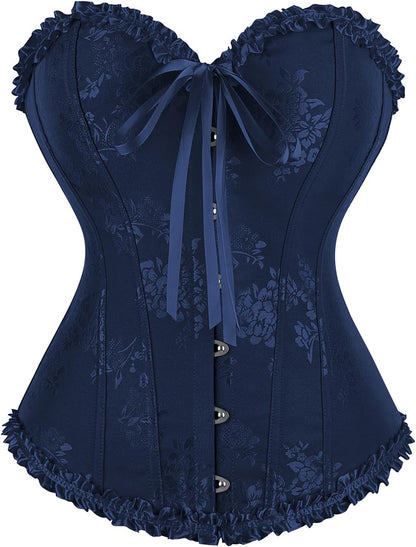 frawirshau Women's Overbust Costume Corset Renaissance Victorian