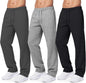 PURE CHAMP Sweatpants for Men 3 Pack Fleece Athletic Workout Joggers Mens Sweatpants with Zipper Pockets Size S-3XL