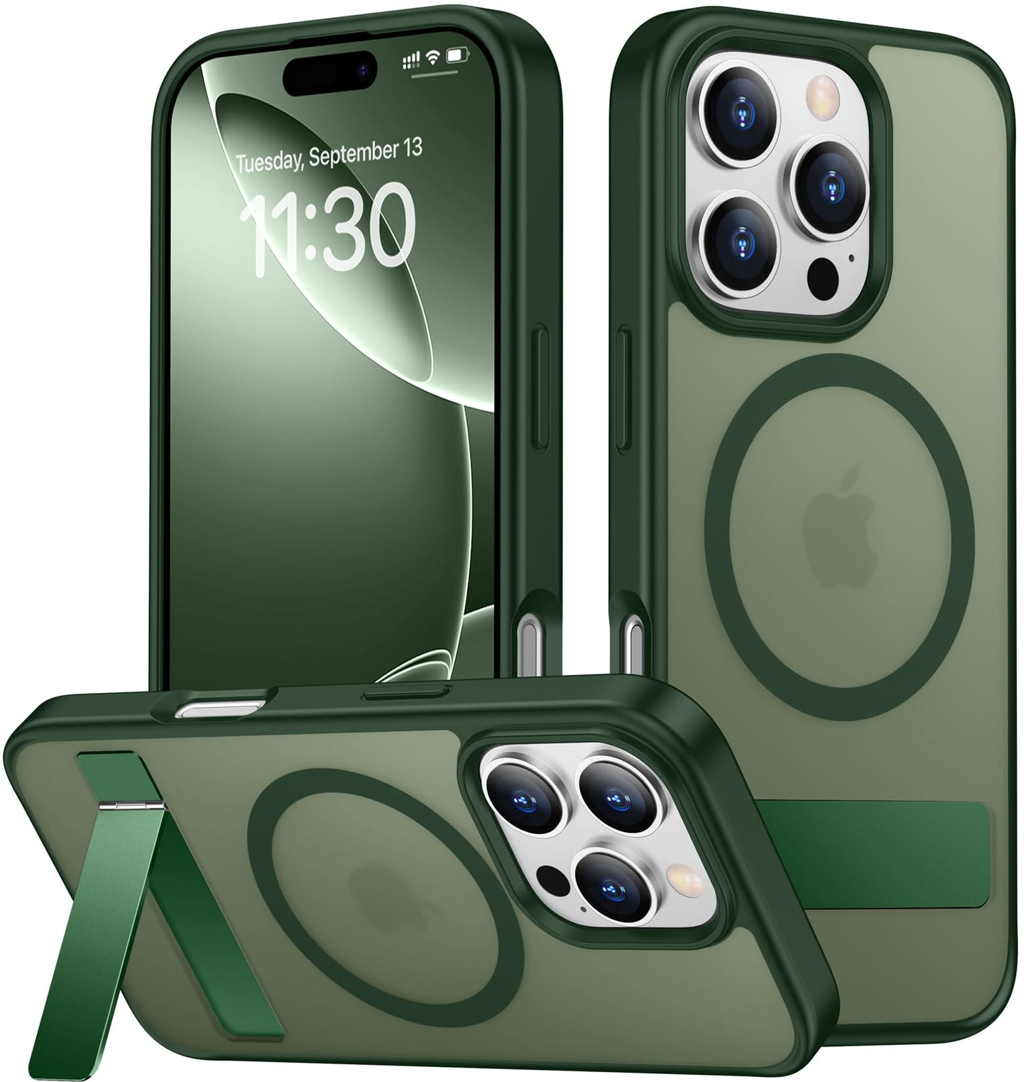 SPIDERCASE Magnetic for iPhone 17 Pro Max Case,with Kickstand,Clear