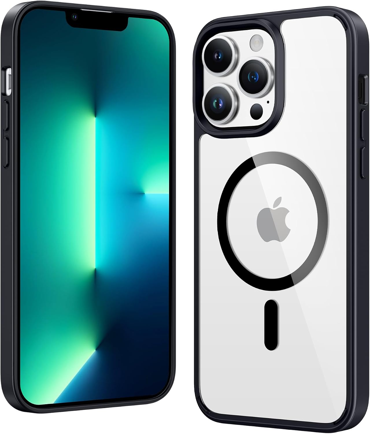 FNTCASE for iPhone 17 Pro Case Clear Magnetic with Screen Protector
