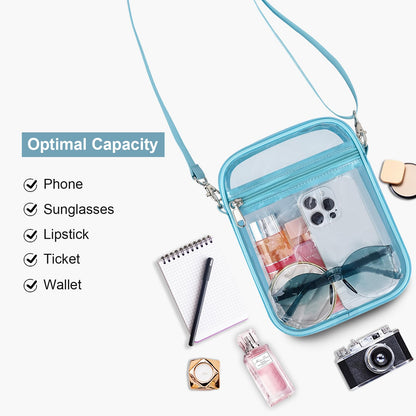 USPECLARE Clear Purse for Stadium Events Transparent Messenger Bag