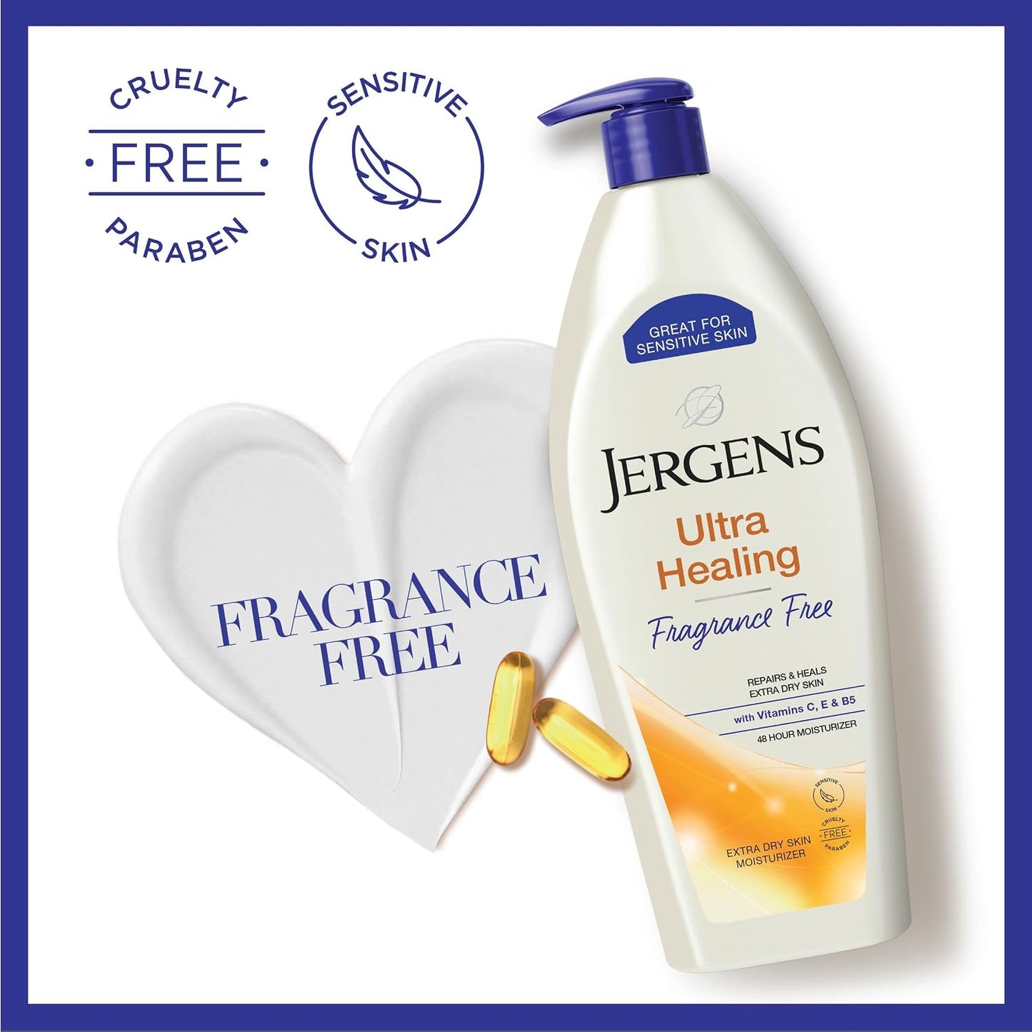 Jergens Ultra Healing Body Lotion, Moisturizer for Dry Skin, 32 fl oz