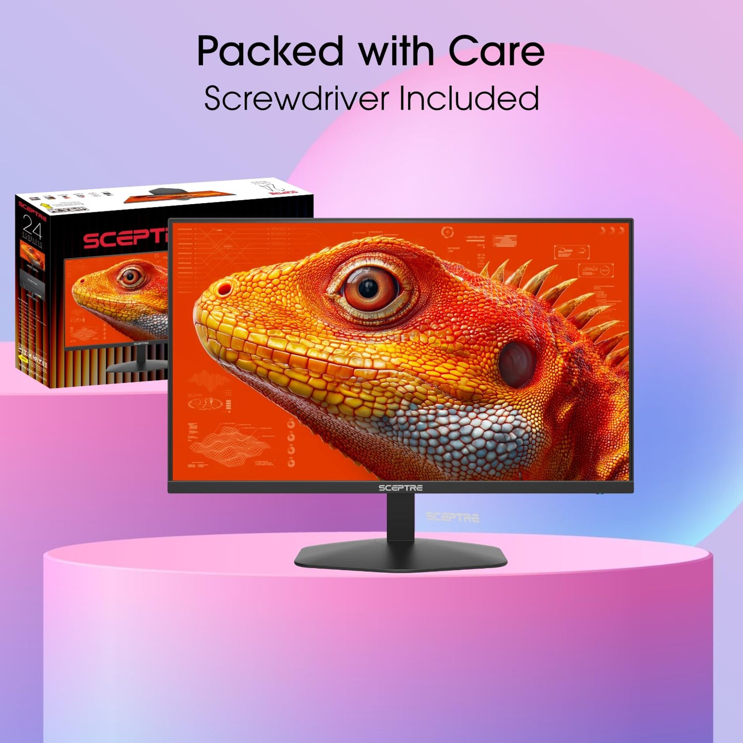 Sceptre New 22-Inch Gaming Monitor, FHD 1080p, Up to 144Hz, HDMI, DisplayPort, Built-in Speakers, Machine Black (E225W-FW144 Series, 2026)