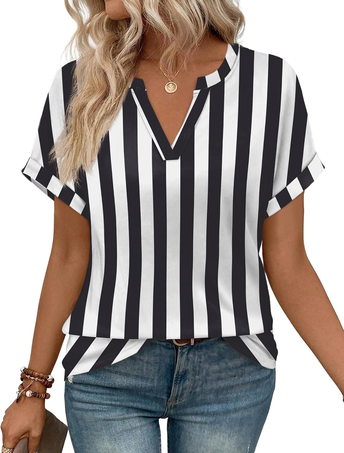 WIHOLL Womens Blouses Spring Tops Short Sleeve Shirts Dressy Casual Summer Vacation Fashion Clothing 2026