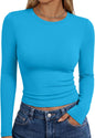 Trendy Queen Womens Long Sleeve T Shirts Fall Fashion Basic Y2K Tops 2026