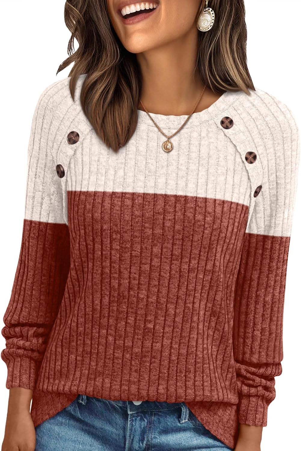 AUTOMET Womens Long Sleeve Shirts Fall Sweaters Business Casual Tops Blouse