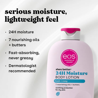 eos Shea Better 24H Moisture Body Lotion- Jasmine Peach, 16 fl oz