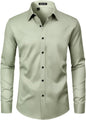 Men’s Wrinkle Free Dress Shirts Regular Fit Long Sleeve Non Iron Business Casual Wedding Stretch Button Down Shirt