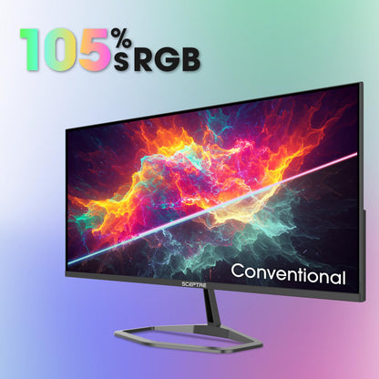 Sceptre New 22-Inch Gaming Monitor, FHD 1080p, Up to 144Hz, HDMI, DisplayPort, Built-in Speakers, Machine Black (E225W-FW144 Series, 2026)