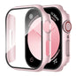 Smiling 2 Pack Case Compatible with Apple Watch SE 3 (2025)/ SE 2/ SE/Series 6/5/4 40mm with Tempered Glass Screen Protector, Hard PC Case Overall Protective Cover- 1 Blue+ 1 Transparent