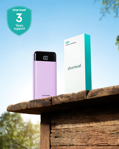 charmast Power Bank Portable Charger with Reinforced Built-in 4 Cables