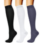CHARMKING Compression Socks for Women & Men Circulation (3 Pairs) 15-20 mmHg is Best Support for Athletic Running Cycling