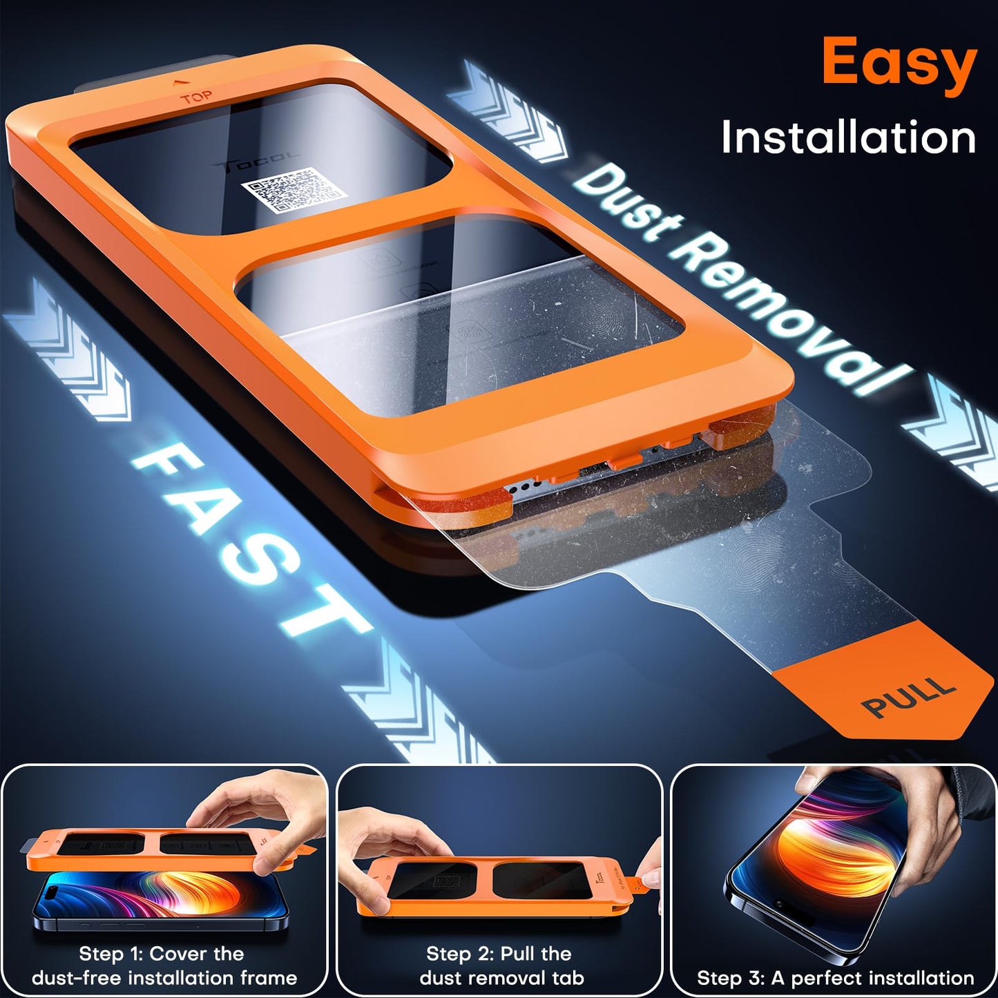 TOCOL for iPhone 17 Pro Max Screen Protector, Clear