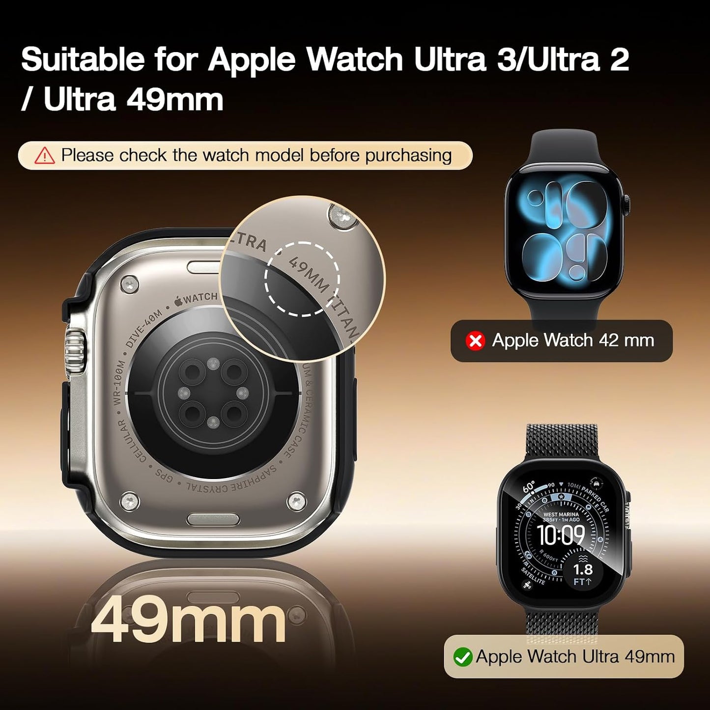 LK 3 Pack for Apple Watch Ultra/Ultra 2 / Ultra 3 Screen Protector 49mm