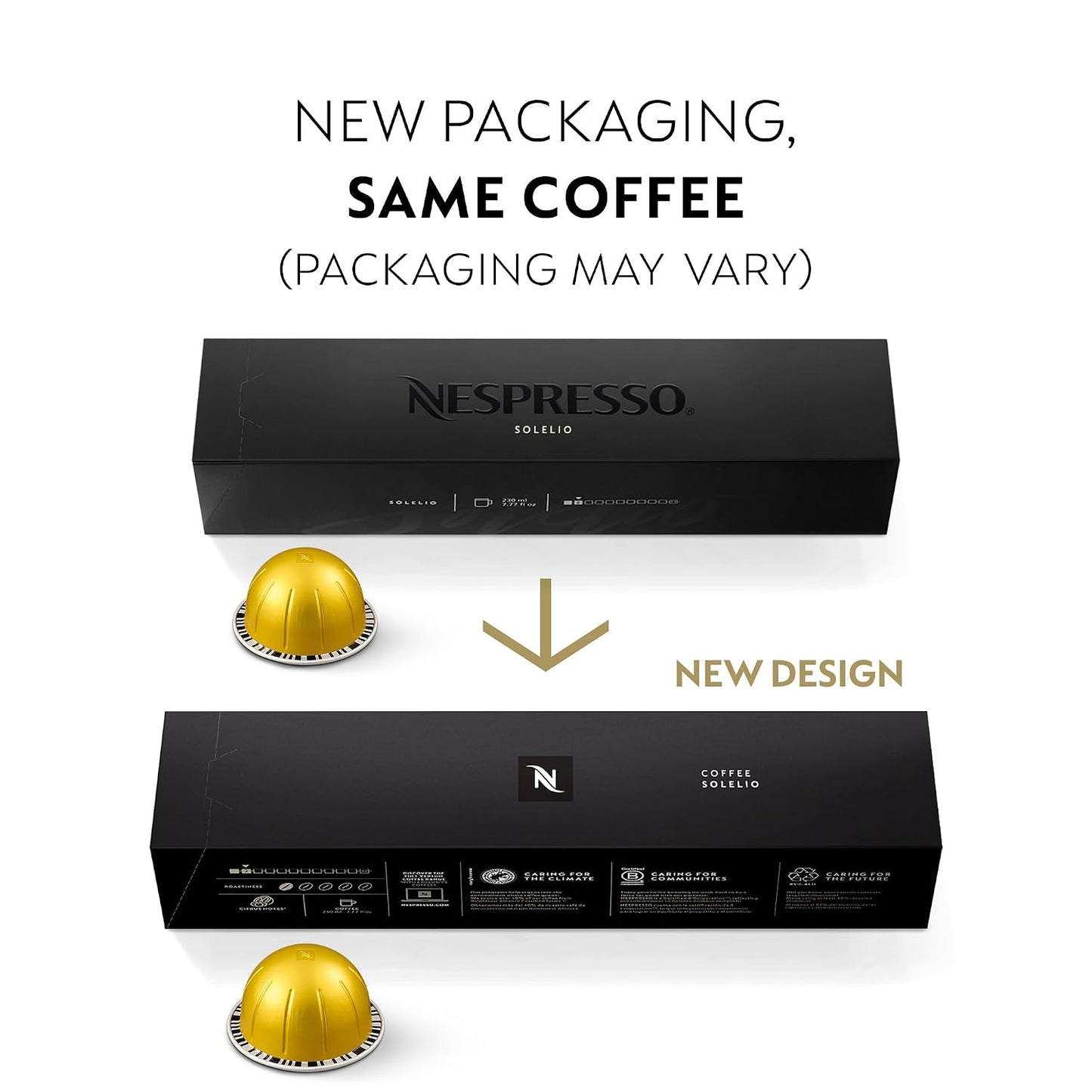Nespresso Capsules Vertuo, Variety Pack, Medium and Dark Roast Coffee, 30 Count Coffee Pods, Brews 7.8 oz.