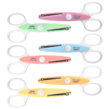 Mr. Pen- Craft Scissors Decorative Edge, 6 Pack, Bright Zig Zag Scissors