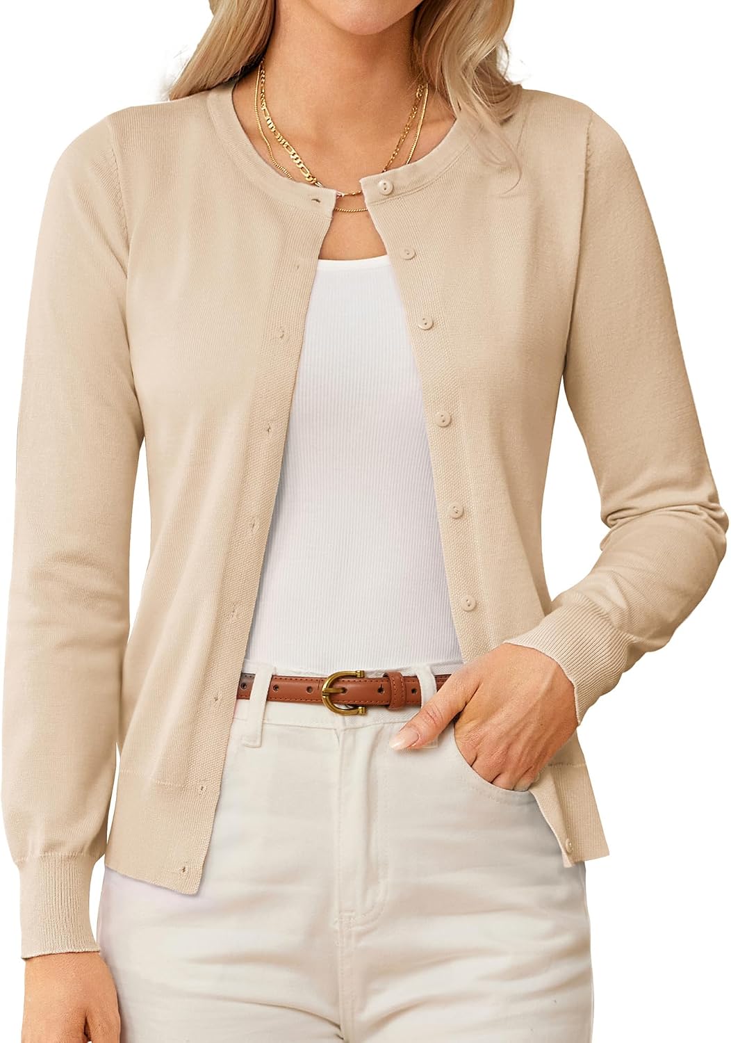 GRACE KARIN Knit Cardigan Sweaters for Women Lightweight Fall Outfits 2026