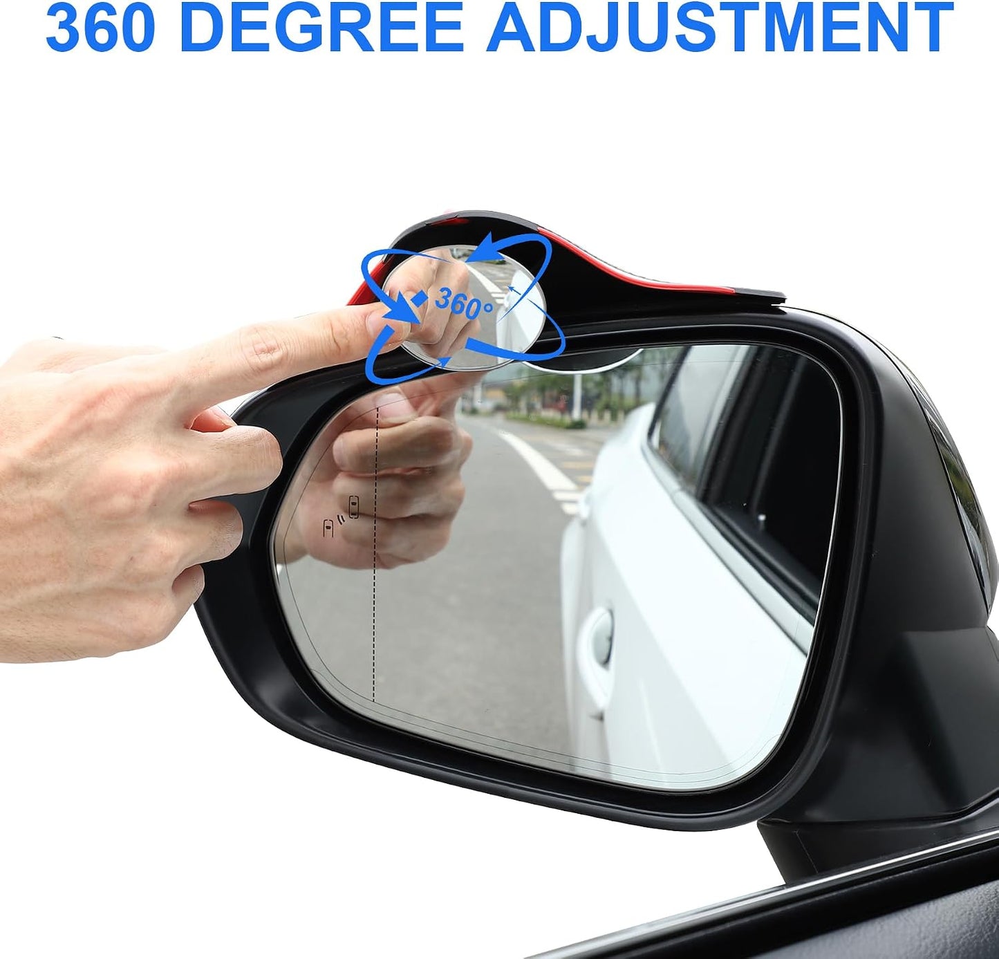 LivTee Blind Spot Car Mirror, HD Glass Frameless Convex Side Mirror Blindspot, Wide Angle Rear View Mirrors for SUVs, Trucks and RVs - Car Accessories