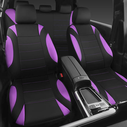 CAR PASS Waterproof Car Seat Covers Front Seats Only with 5mm Composite EVA, Neoprene Car Seat Cover with Separate Headrest Cover, Quick Setup Universal Fit for Car SUV Trucks,Airbag Compatible（Gray