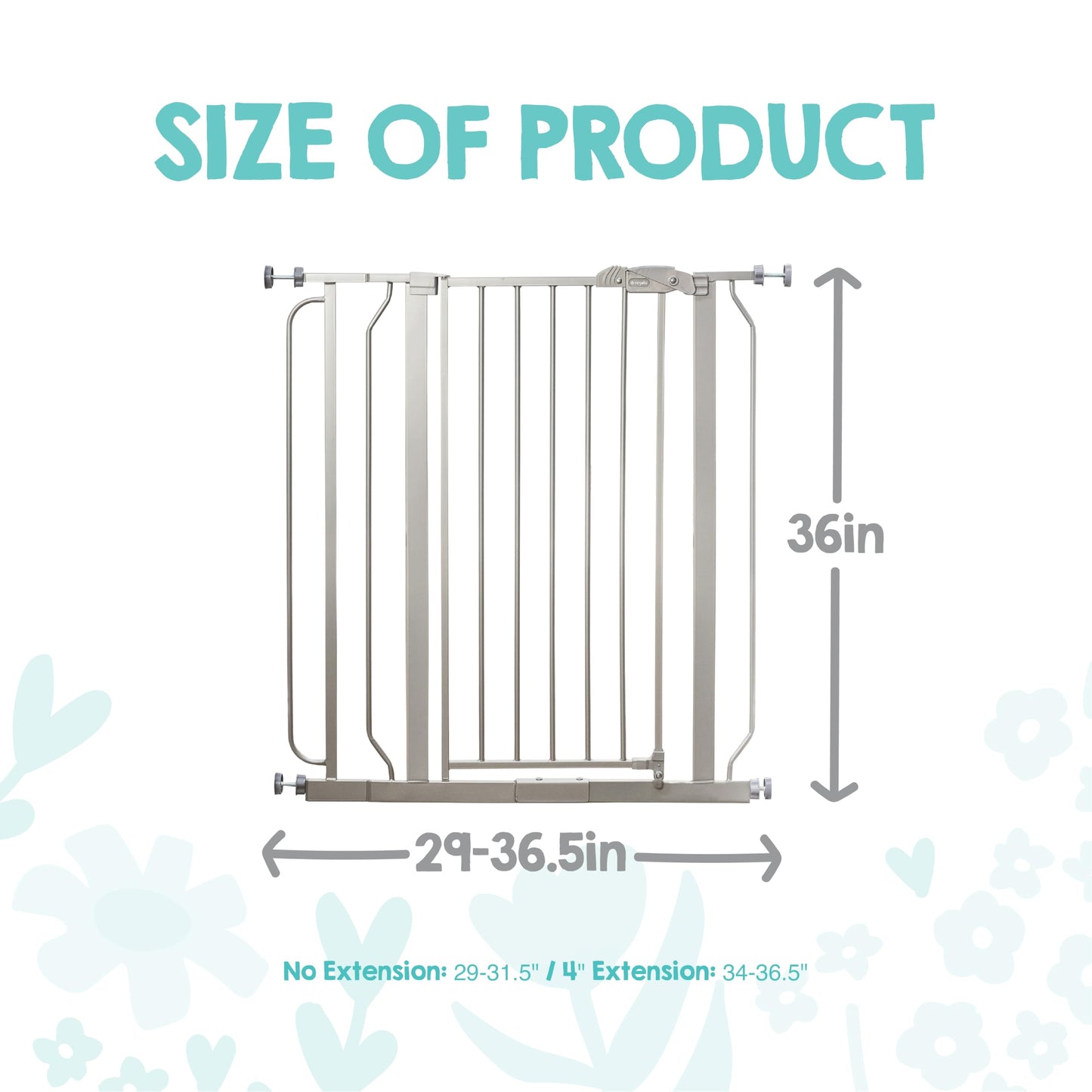Regalo Safety 29"-38.5" Easy Step Baby Gate, Bottom of Stairs & Doorways