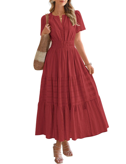 BTFBM Womens Summer 2026 Casual Maxi Dresses