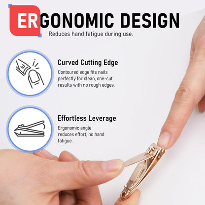 firiKer Nail Clippers with Nail File,Fingernail Clipper,Toe Nail Clippers