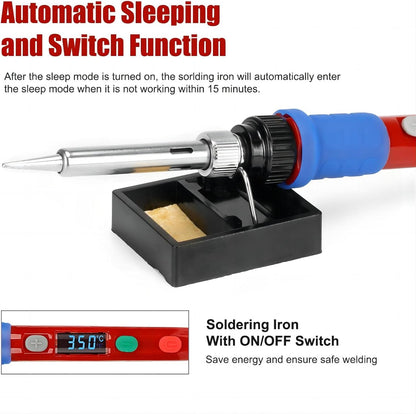Soldering Iron, 60W 110V Adjustable Temperature Soldering Iron Pen, Portable Welding Tool, Fast Heating, for Electronic Repair, Jewelry, DIY