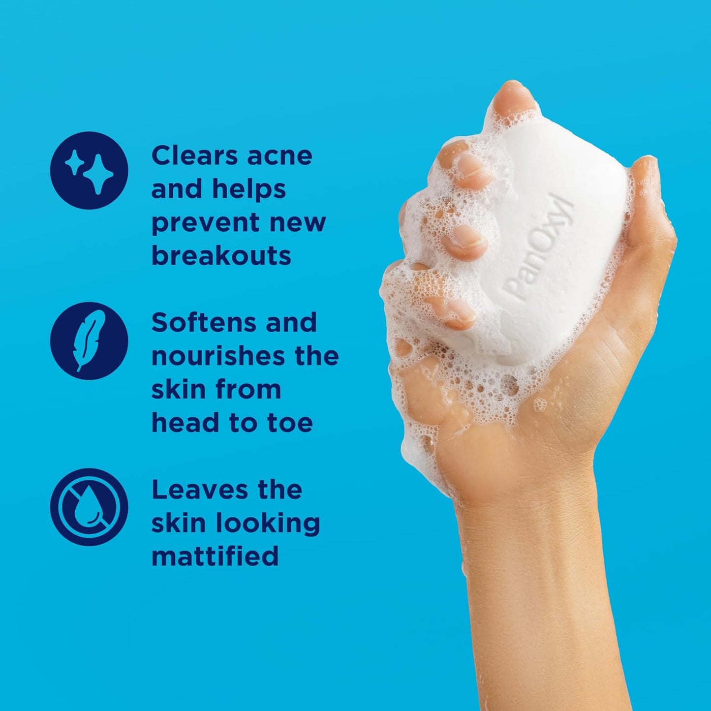 PanOxyl Acne Cleansing Bar, 2% Salicylic Acid, For Face & Body, 4 oz