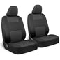 BDK PolyPro Car Seat Covers Full Set in Solid Black, Front and Rear Split Bench Seat Covers for Cars, Easy to Install Car Seats Cover Set and Accessories for Auto Trucks Van SUV - Solid Black