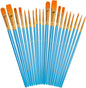 Soucolor Acrylic Paint Brushes Set, 20 Pcs Pointed Tip Artist Paintbrushes