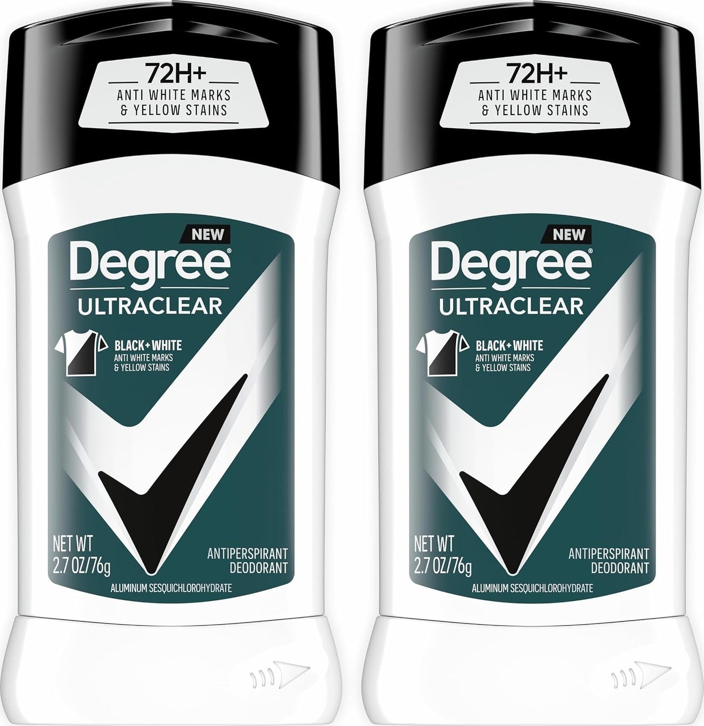 Degree Men UltraClear Antiperspirant Black+White Sweat & 2 Count 2.7 oz