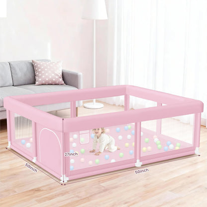 Hiaksedt Baby Playpen 50x50 Inch, Play Pens for Babies and Toddlers