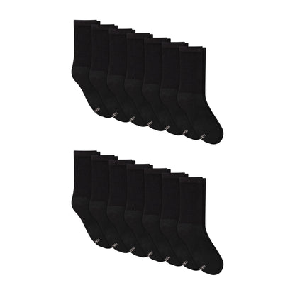 Hanes Women's Crew, Ankle, and No-Show Moisture-Wicking Cushioned Athletic Socks (14 Pack)