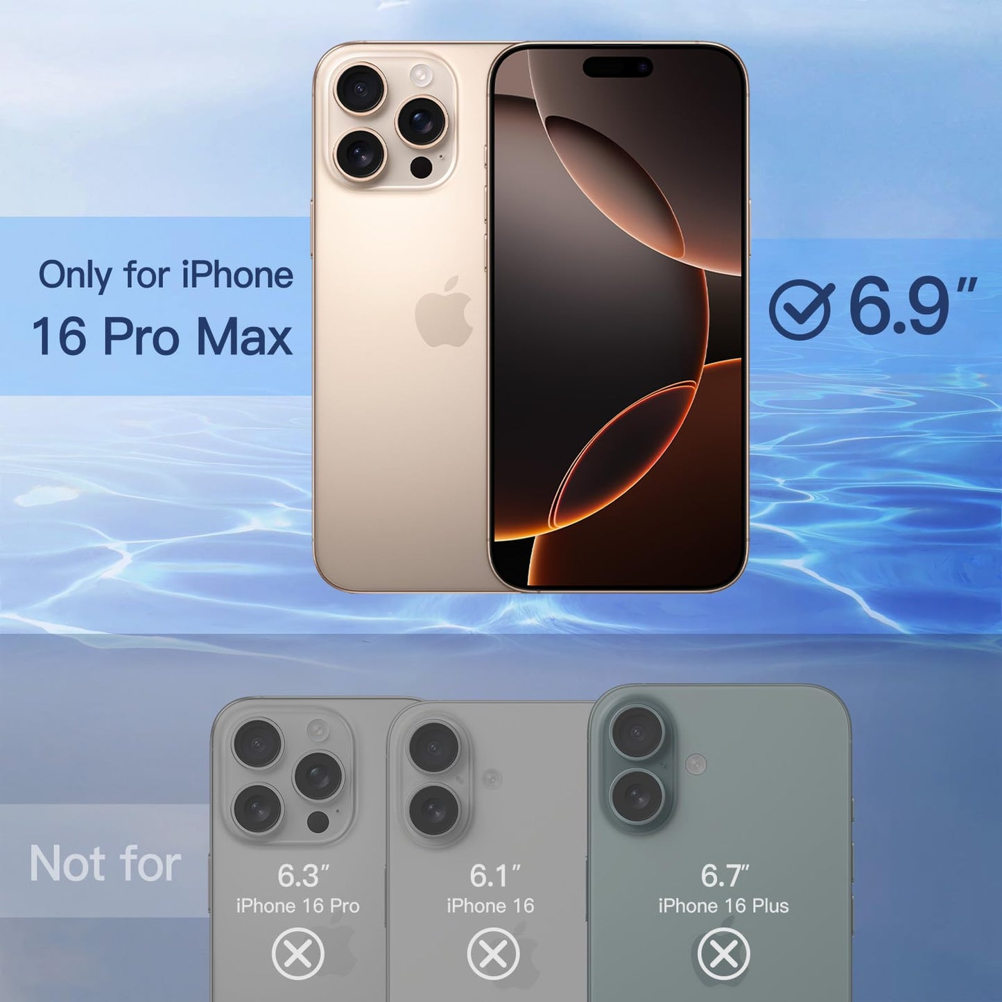 JETech Privacy Screen Protector for iPhone 17 Pro Max, 2-Pack