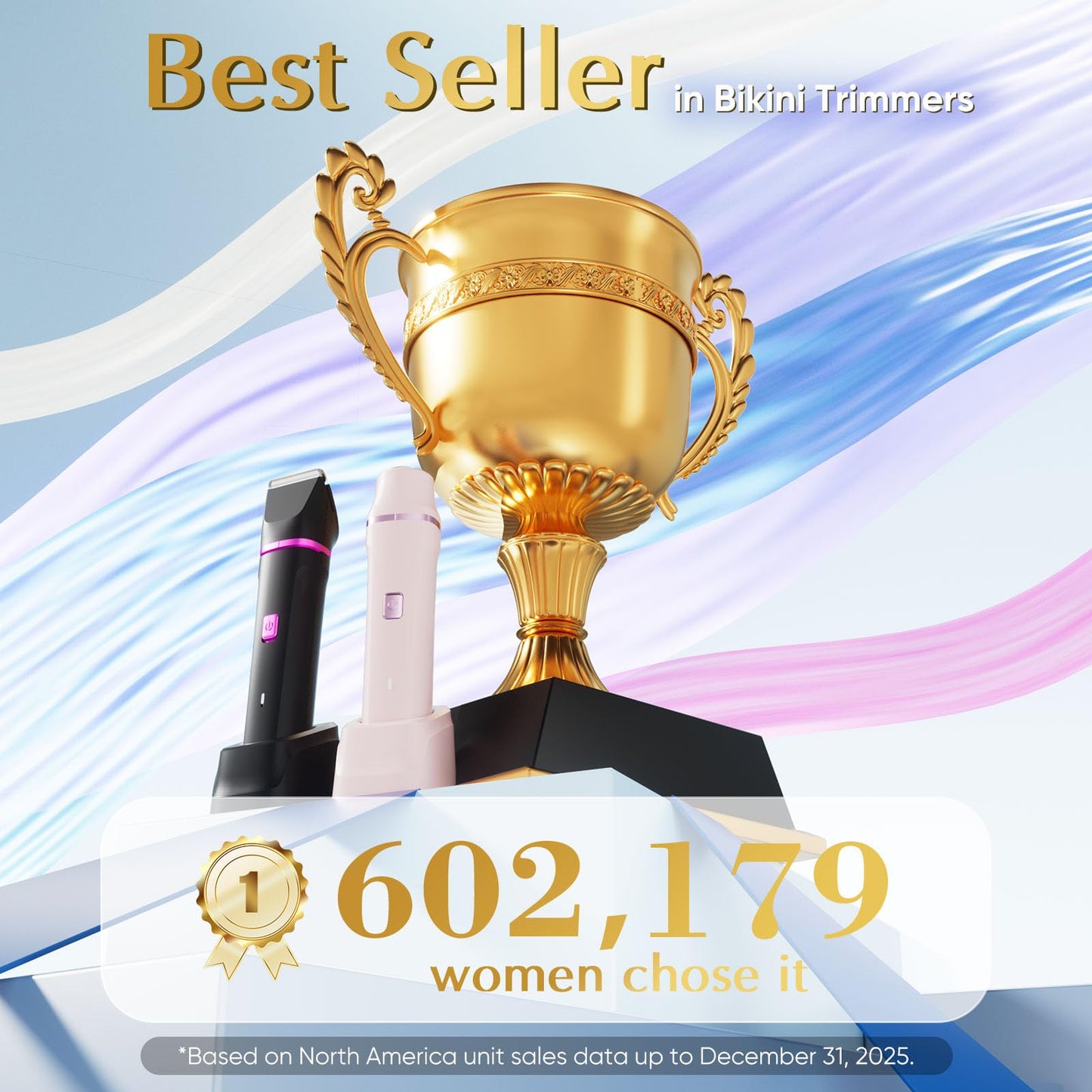 Risina 2-in-1 Bikini Trimmer for Women, Women's Electric Razor, Face Shaver
