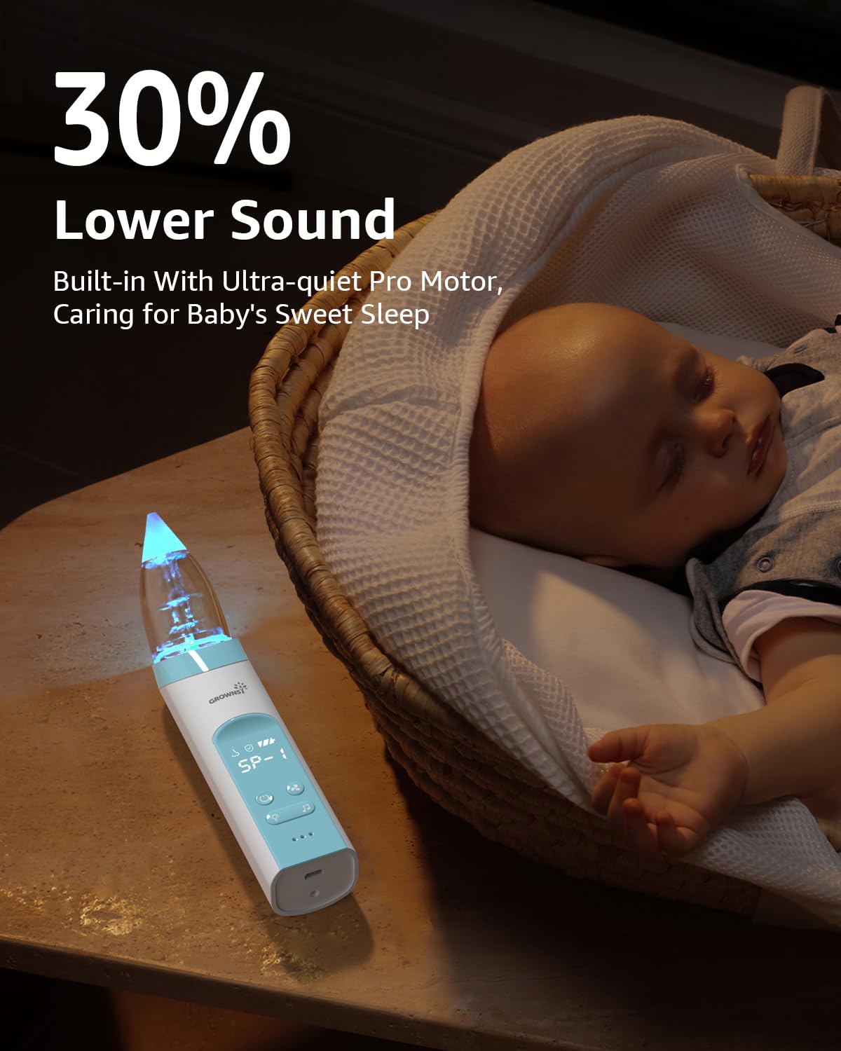 GROWNSY Nasal Aspirator for Baby, Electric Nose Sucker, Powerful Suction