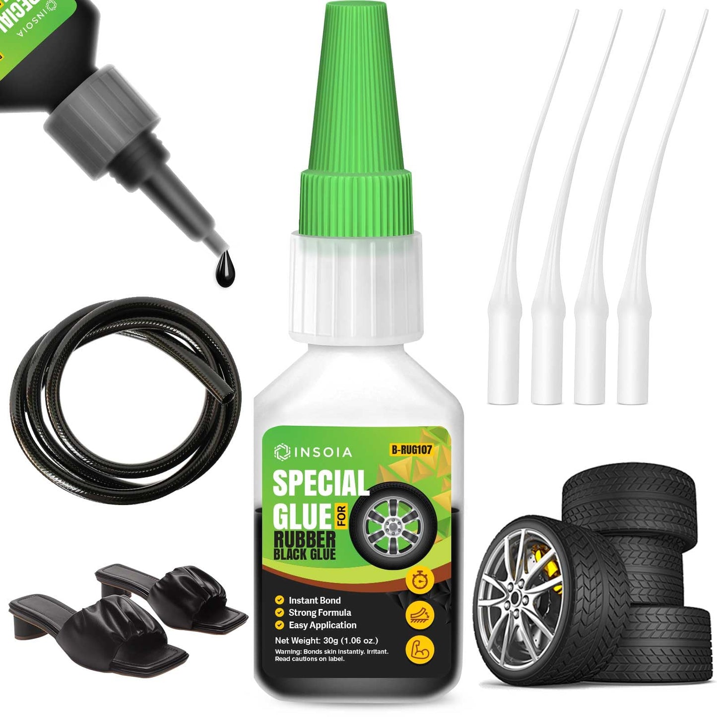 INSOIA Super Medium CA Glue, 20g, Strong Bond, with Precision Tips