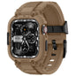 amBand Bands Compatible with Apple Watch 9/8/7/6/5/4 & SE 3/2/1 45mm/44mm Case for Men, M1 Sport Series Rugged Case Protective Cover for iWatch SE3/SE2/6/SE/5/4 44/45 mm Men Black