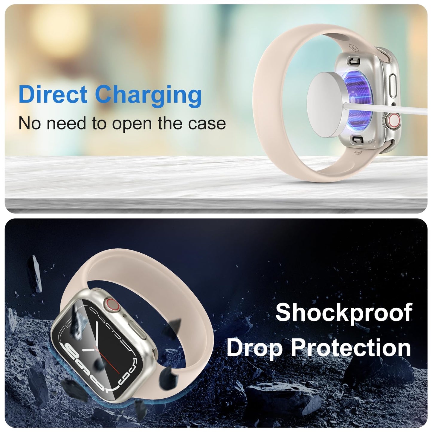 YIJDACASE 3 in 1 Waterproof Case for 40mm Apple Watch SE 3/2/1 Series 6/5/4