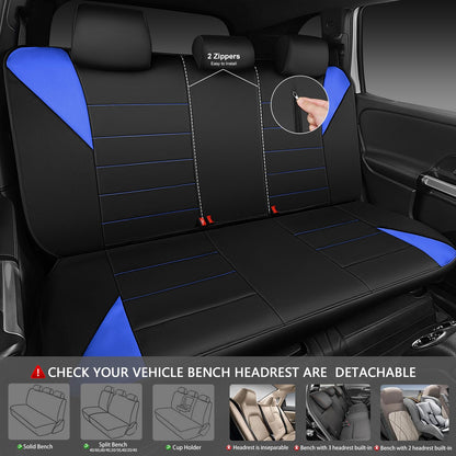 CAR PASS Waterproof Car Seat Covers Front Seats Only with 5mm Composite EVA, Neoprene Car Seat Cover with Separate Headrest Cover, Quick Setup Universal Fit for Car SUV Trucks,Airbag Compatible（Gray