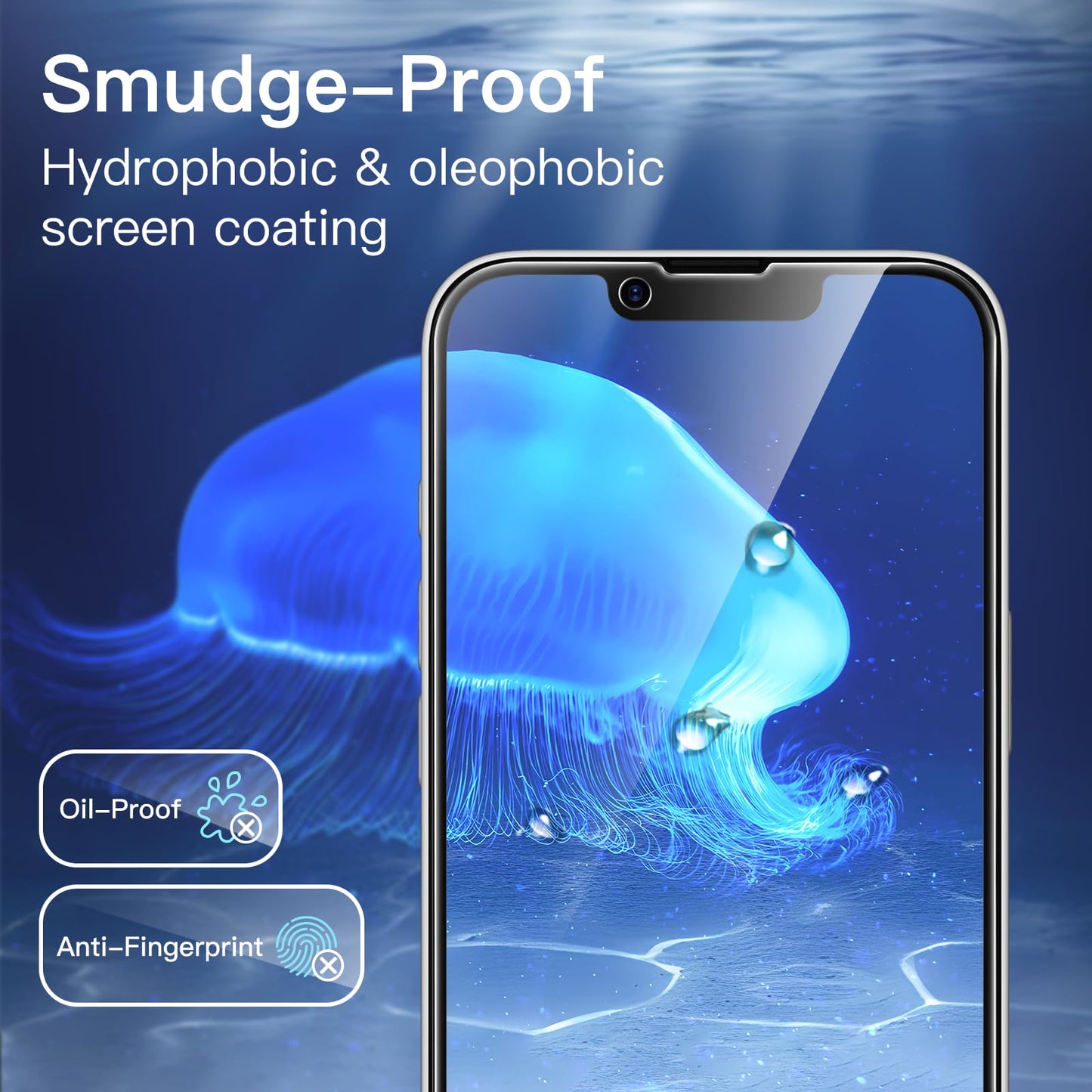 JETech Privacy Screen Protector for iPhone 17 Pro Max, 2-Pack