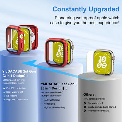 YIJDACASE 3 in 1 Waterproof Case for 40mm Apple Watch SE 3/2/1 Series 6/5/4