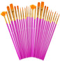 Soucolor Acrylic Paint Brushes Set, 20 Pcs Pointed Tip Artist Paintbrushes