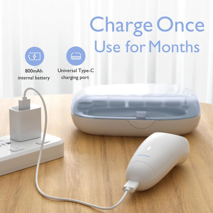 Momcozy Baby Nail File Electric, Gentle Night Light Baby Nail Trimmer